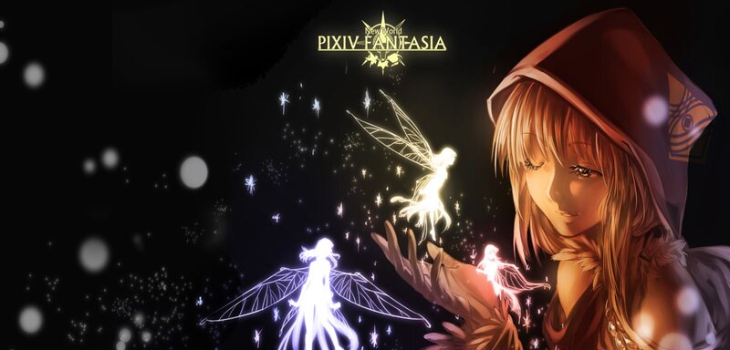 Girl with Glowing Fairies
