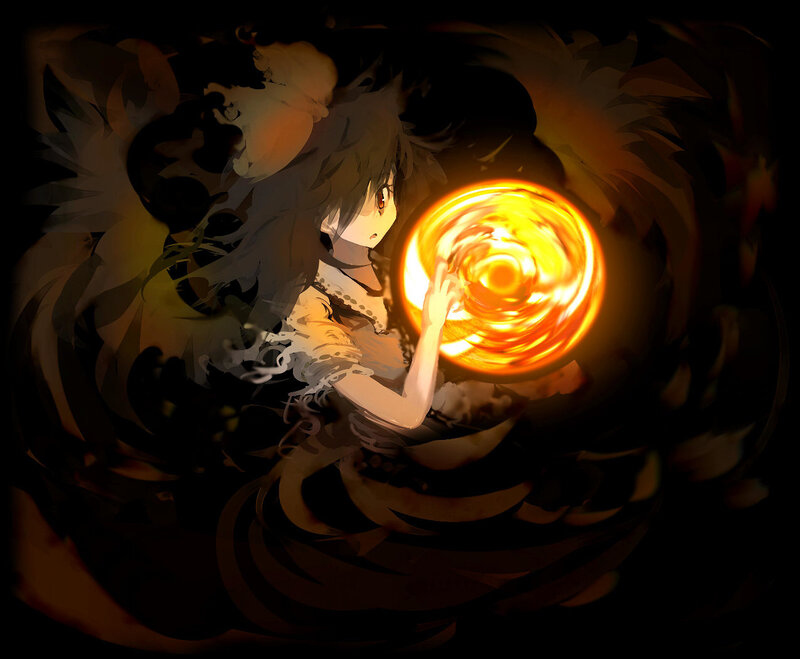 girl with glowing orb
