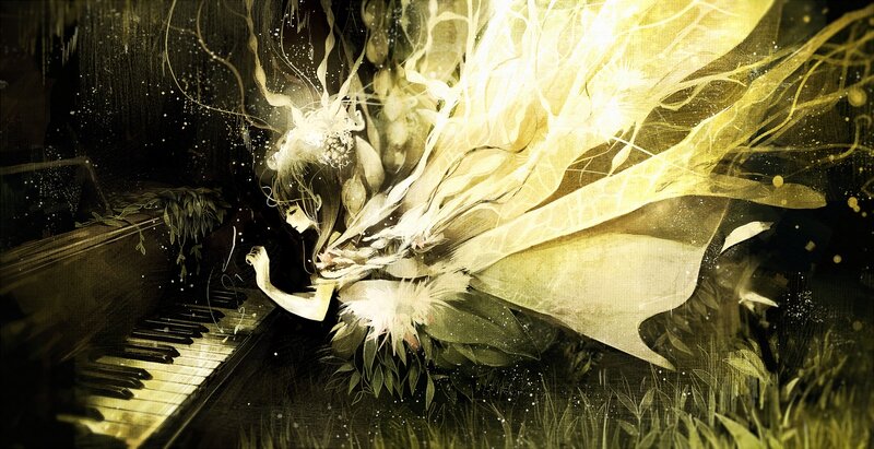 Girl with Glowing Wings