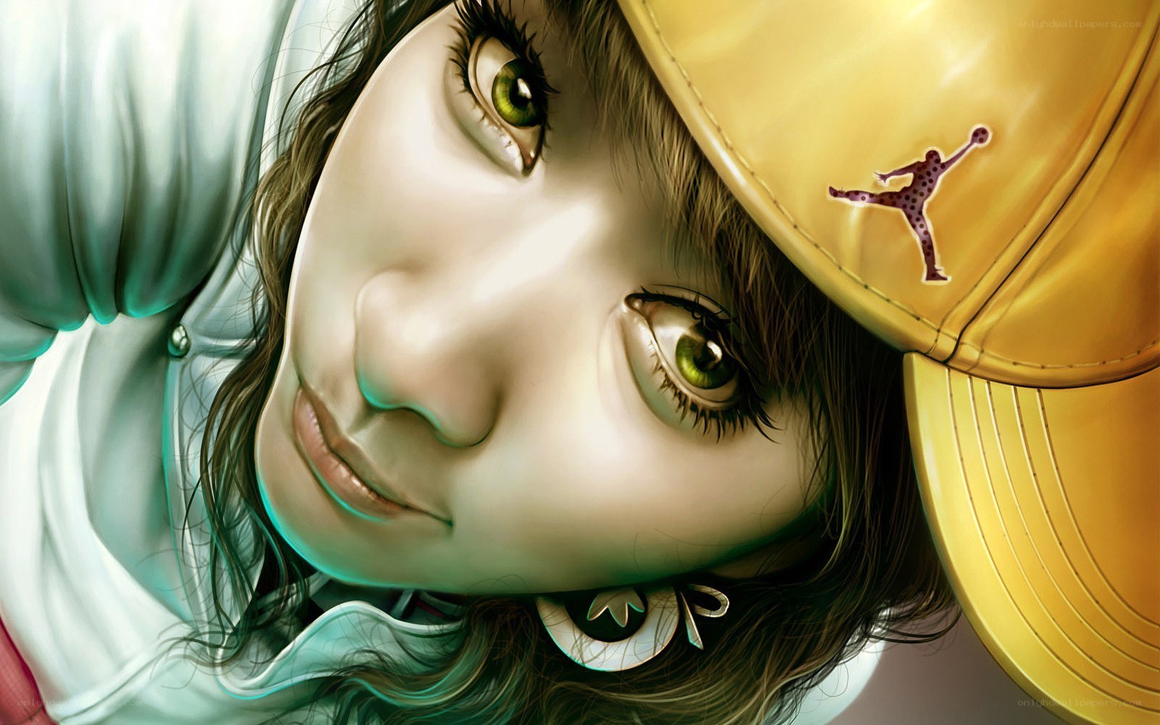girl with golden cap
