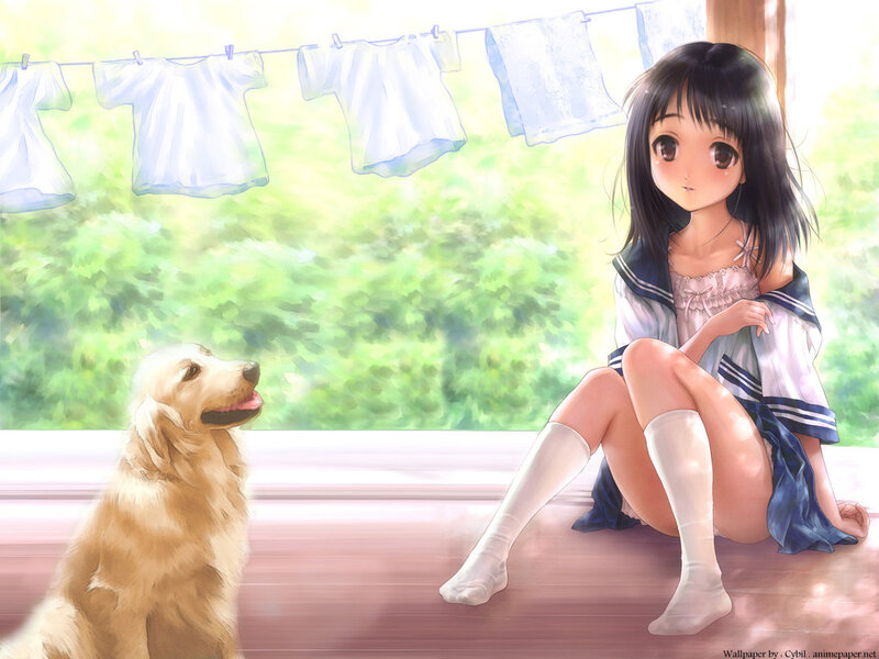 Girl with Golden Retriever