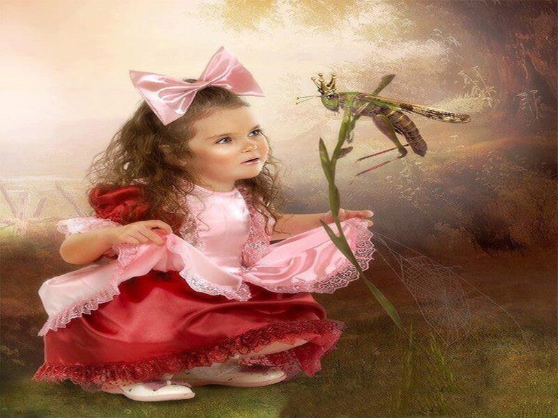 Girl with Grasshopper