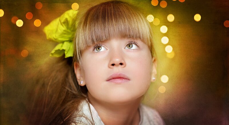 Girl with Green Bow