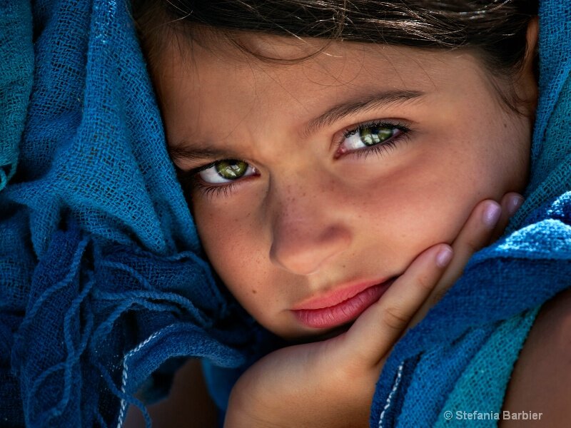 Girl with Green Eyes — Blue, Calm