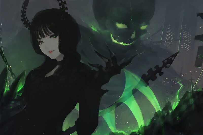 Girl with Green Eyes — Dark