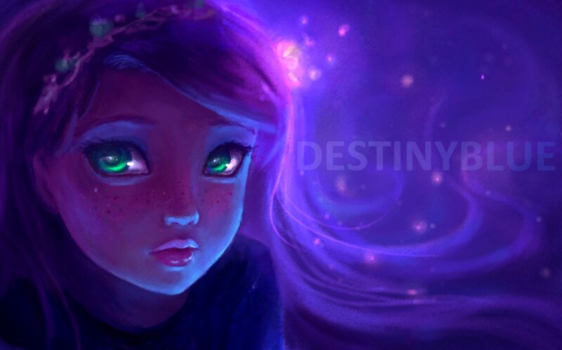 Girl with Green Eyes — Purple