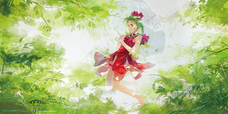 Girl with Green Hair — Serene, Spring