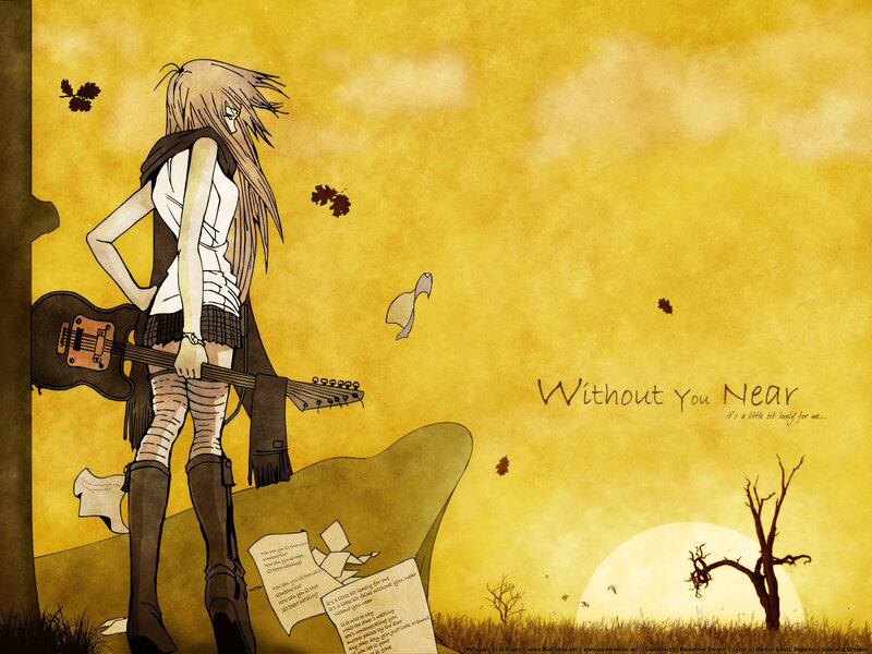 girl with guitar at sunset