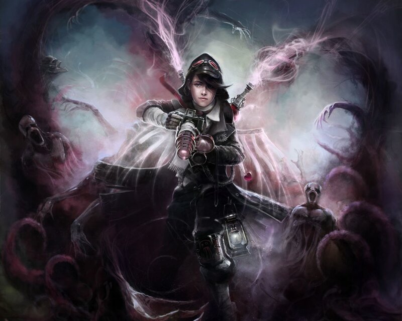 Girl with Gun in Fog
