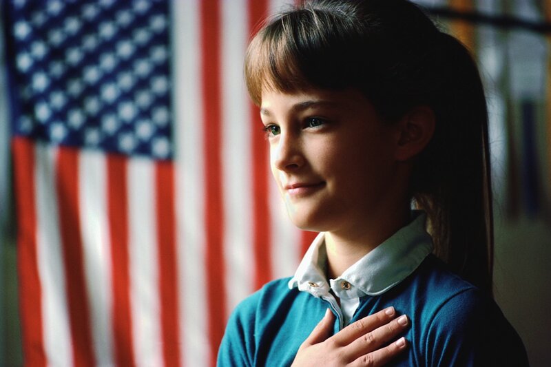 Girl with Hand on Chest