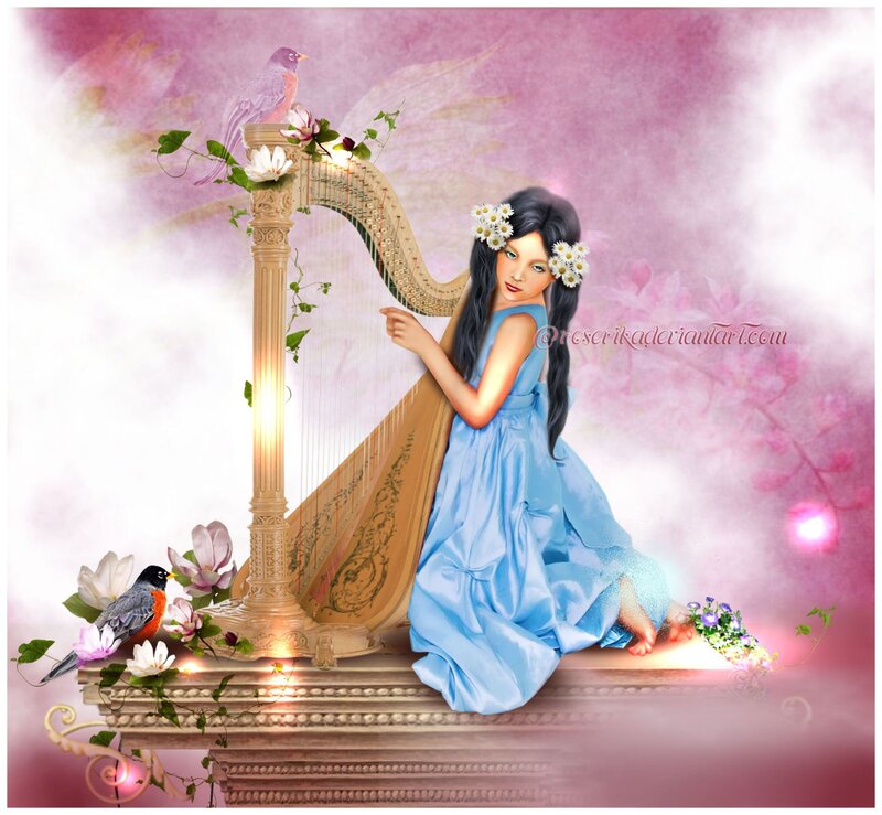 Girl with Harp