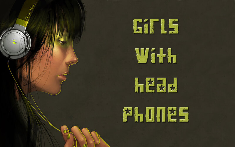 Girl with headphones