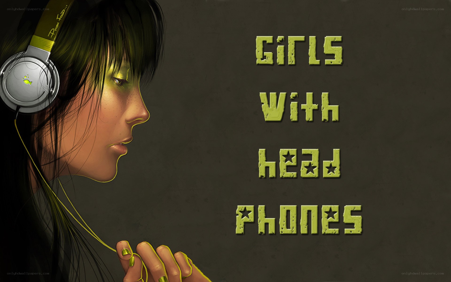 Girl with headphones