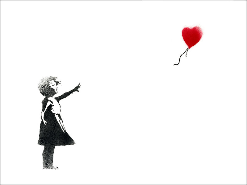 Girl with Heart Balloon