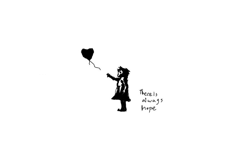 Girl with heart balloon