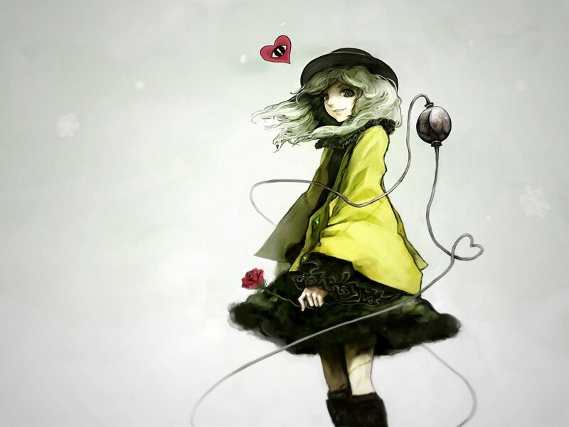 girl with heart-shaped eye