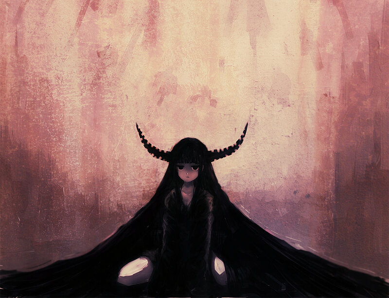 Girl with Horns and Cloak