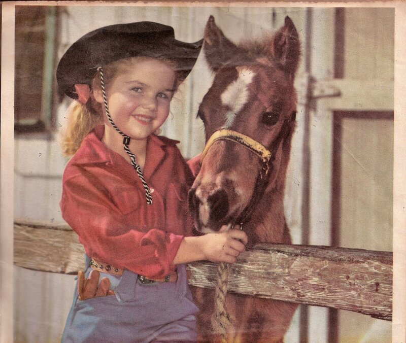 Girl with Horse — Red