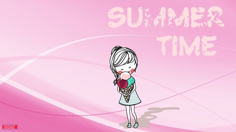 girl with ice cream summer