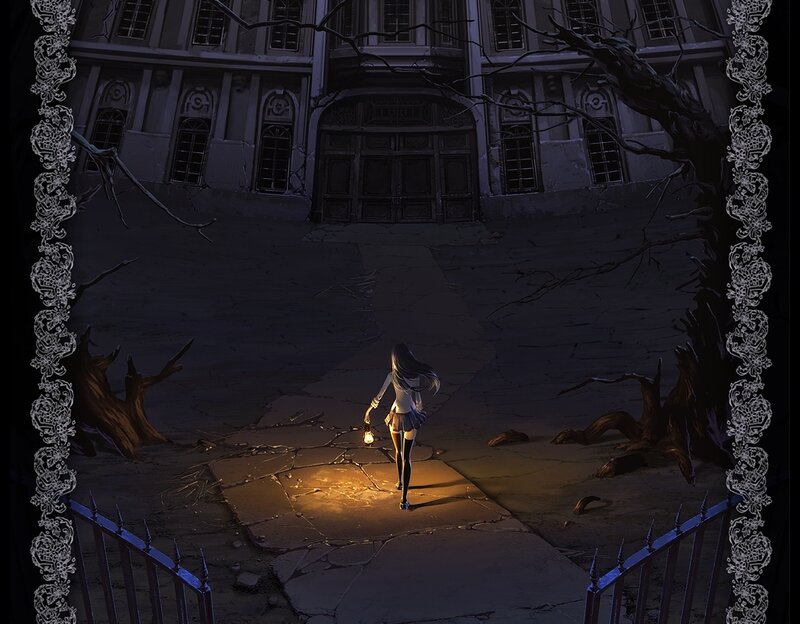 Girl with Lantern — Black