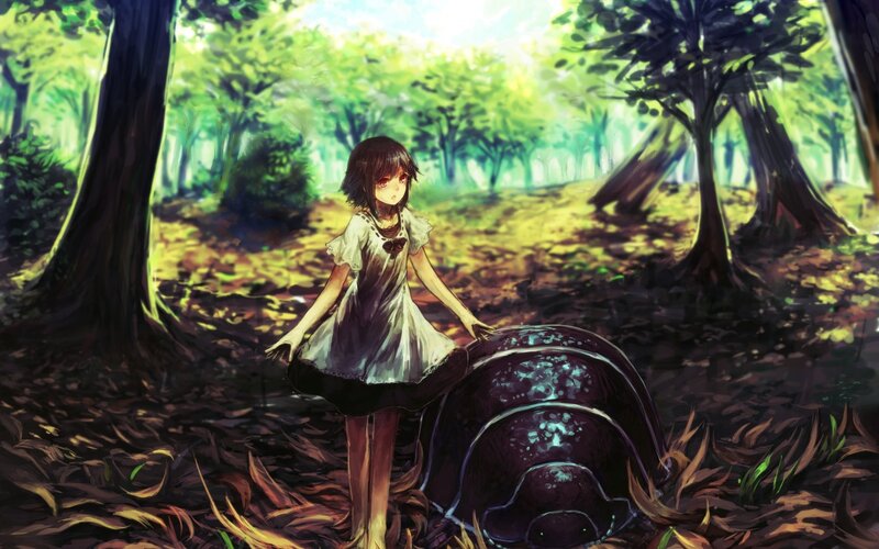 Girl with Large Beetle