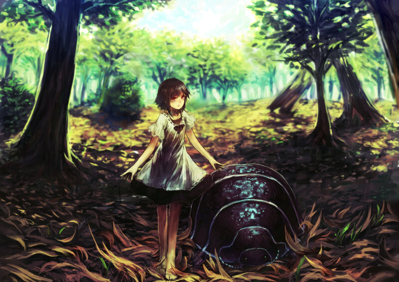 Girl with Large Insect