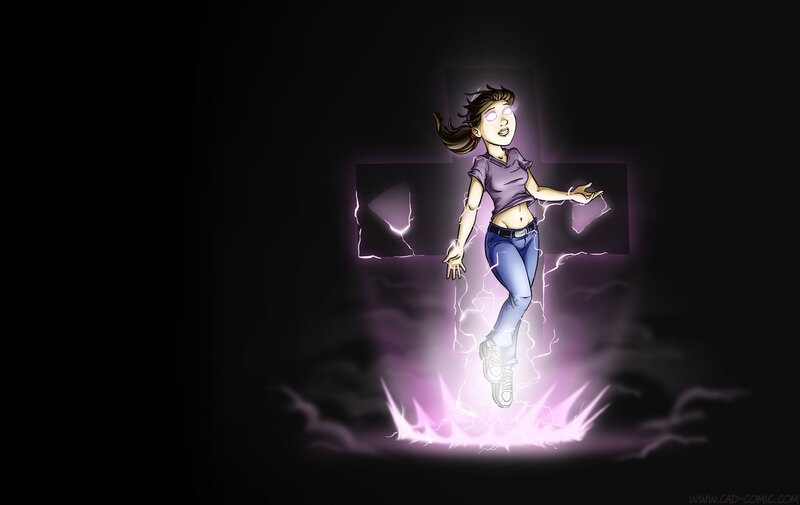 girl with lightning powers