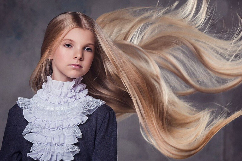 Girl with Long Blonde Hair — Dramatic