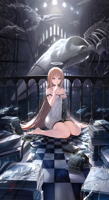 Girl with Long Hair — Gray, Dramatic