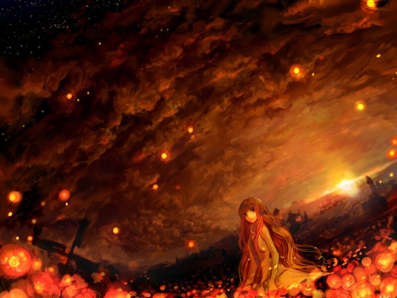 Girl with Long Hair — Orange