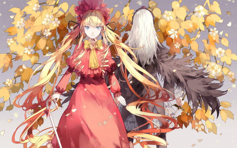 Girl with Long Hair — Red, Serene