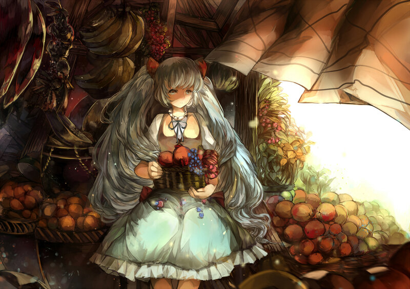 Girl with Long Hair — White, Calm