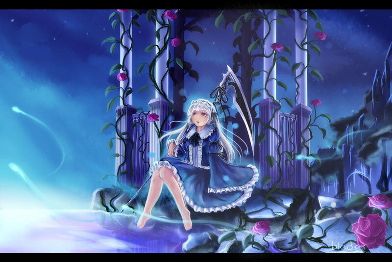 Girl with Long White Hair