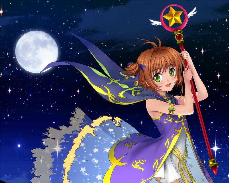 Girl with Magic Staff — Purple, Magical