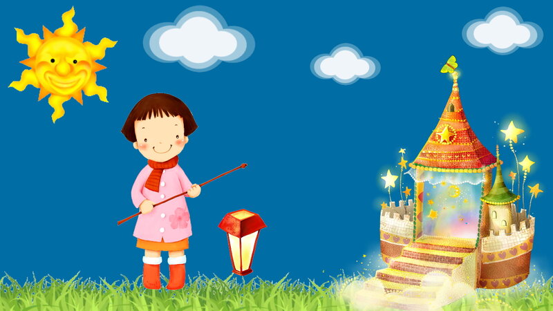 Girl with Magic Wand — Blue