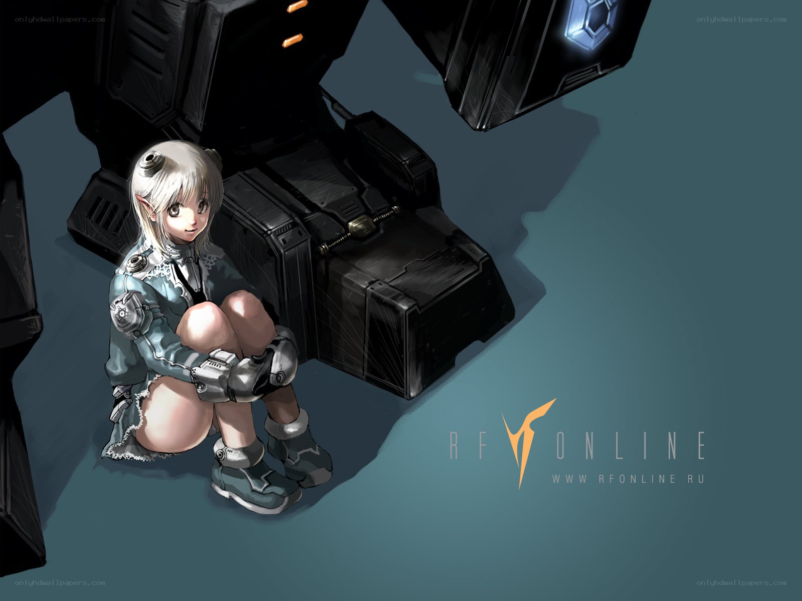 girl with mech robot