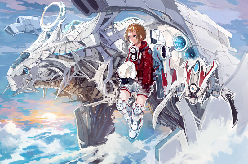 Girl with Mecha Dragon