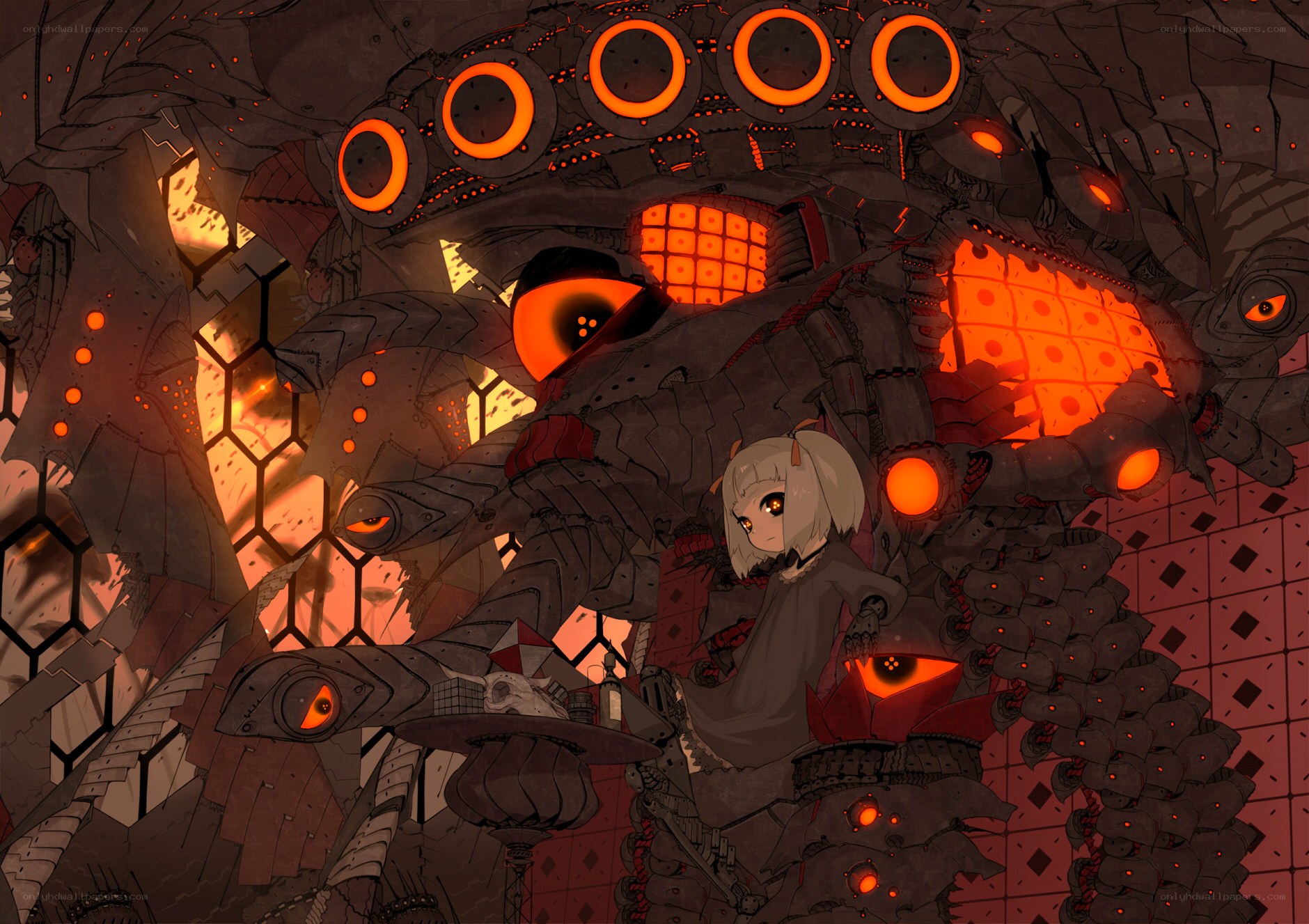 girl with mechanical creature