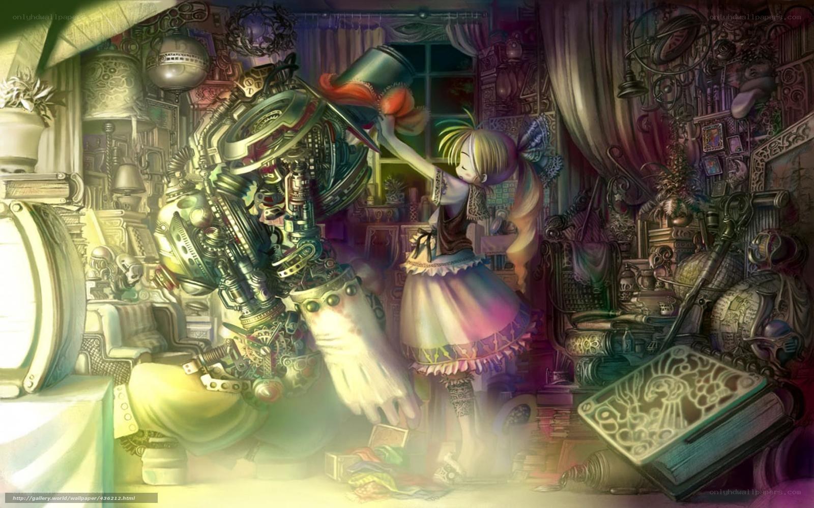 girl with mechanical creature