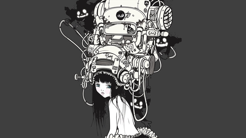 girl with mechanical headgear