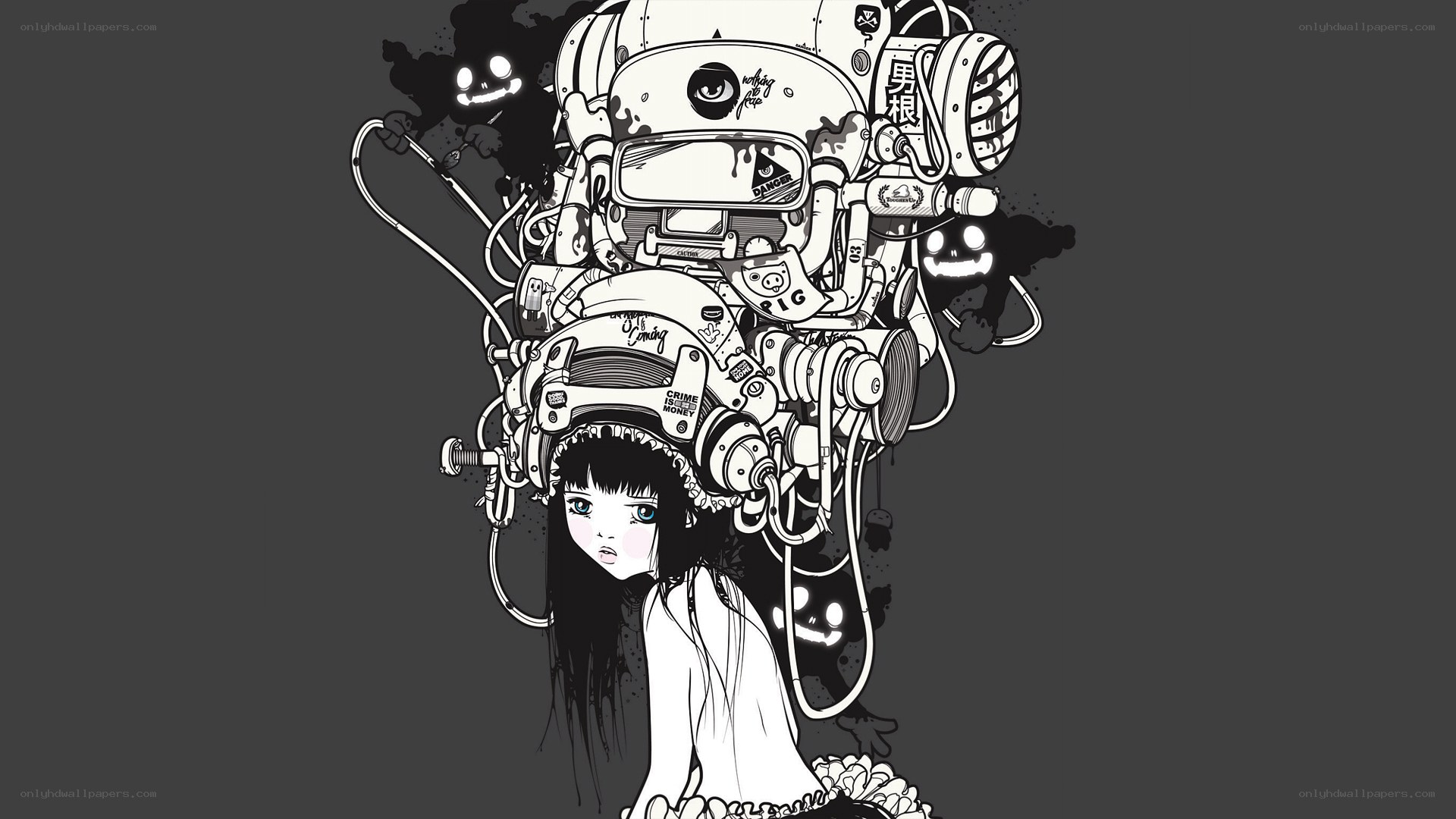 girl with mechanical headgear