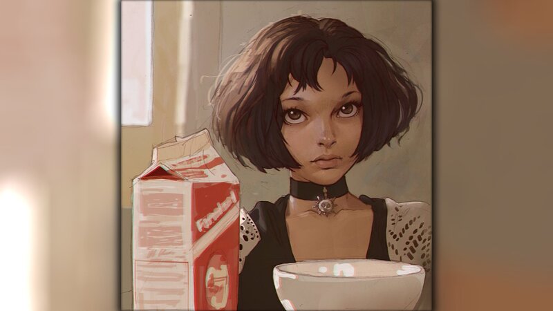 Girl with Milk Carton