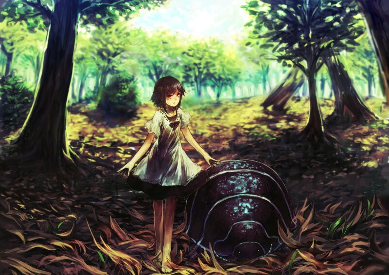 Girl with Millipede