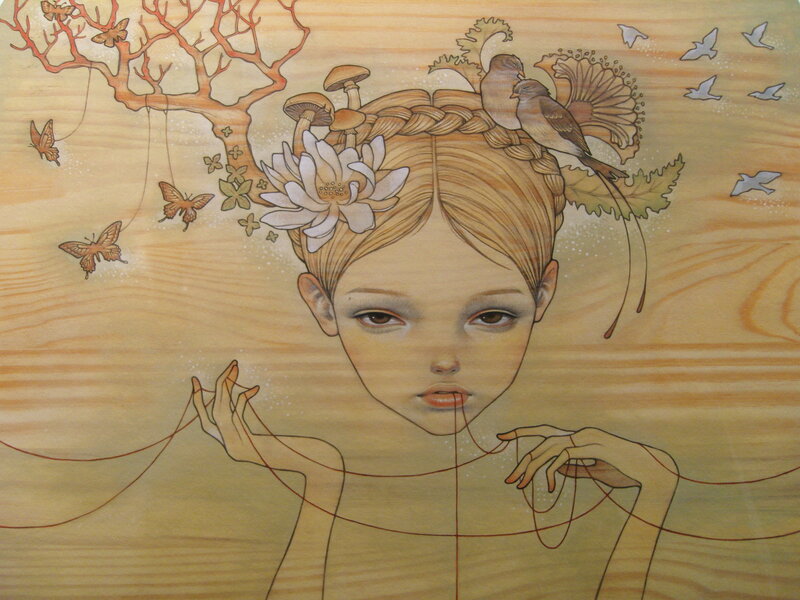 girl with nature elements