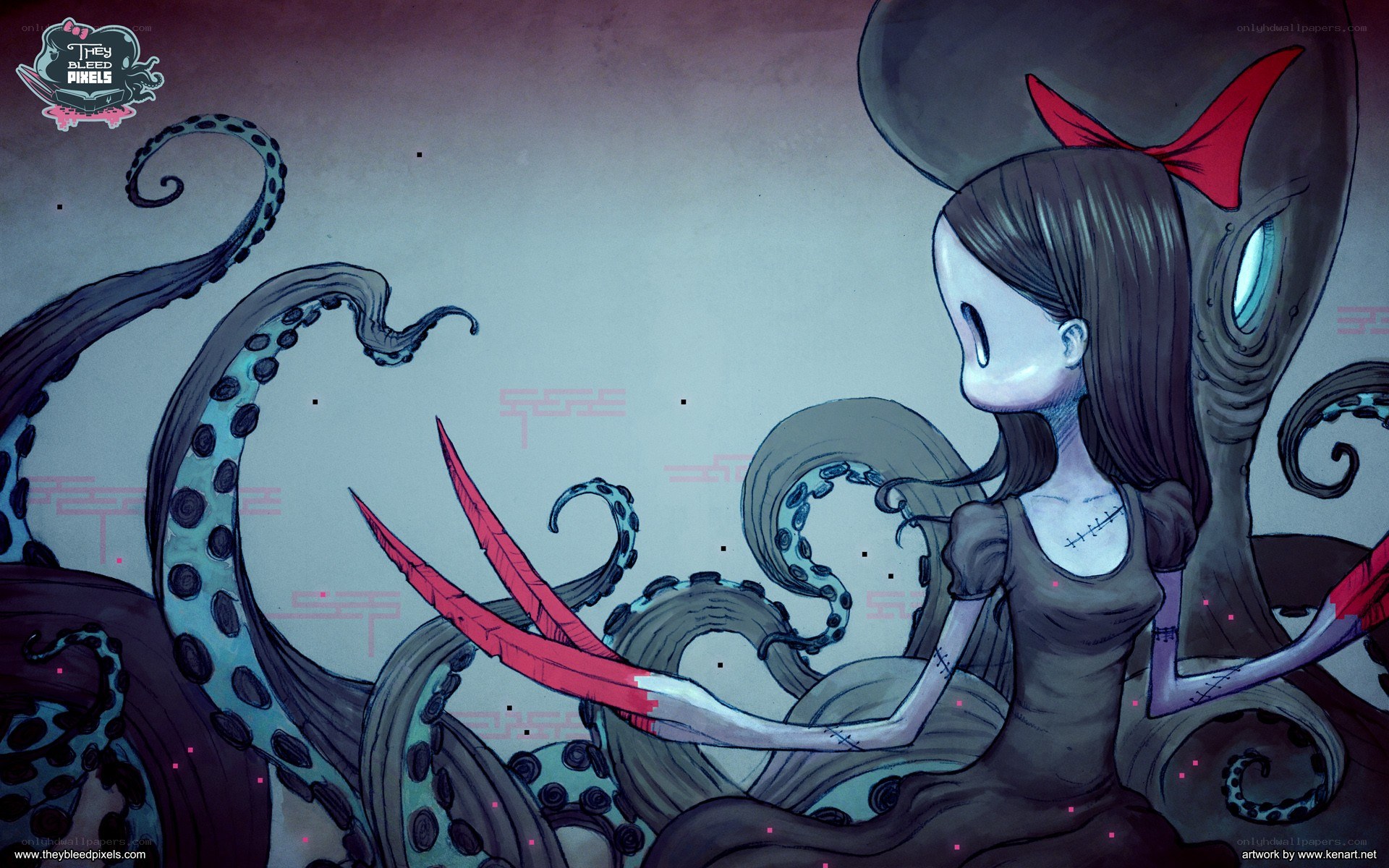 girl with octopus tentacles