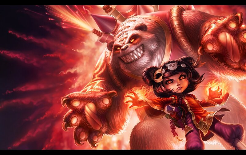 Girl with Panda Spirit — Red