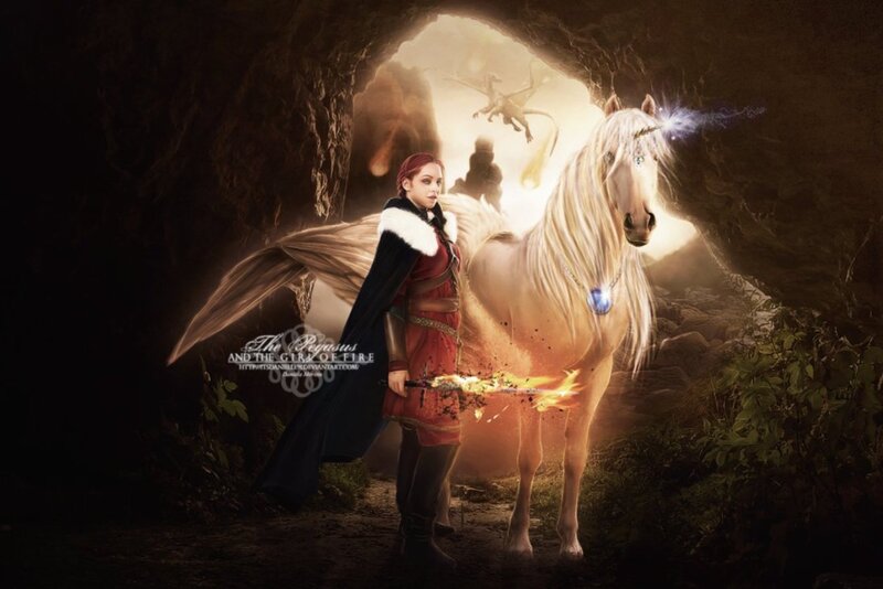Girl with Pegasus