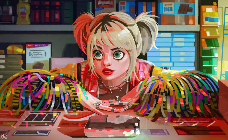 Girl with Pigtails — Red
