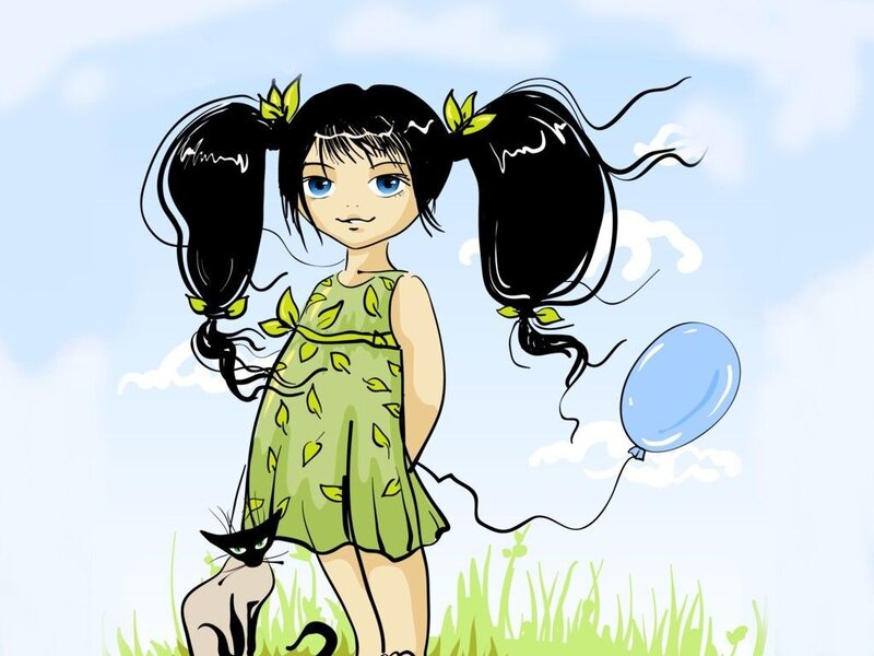Girl with Pigtails
