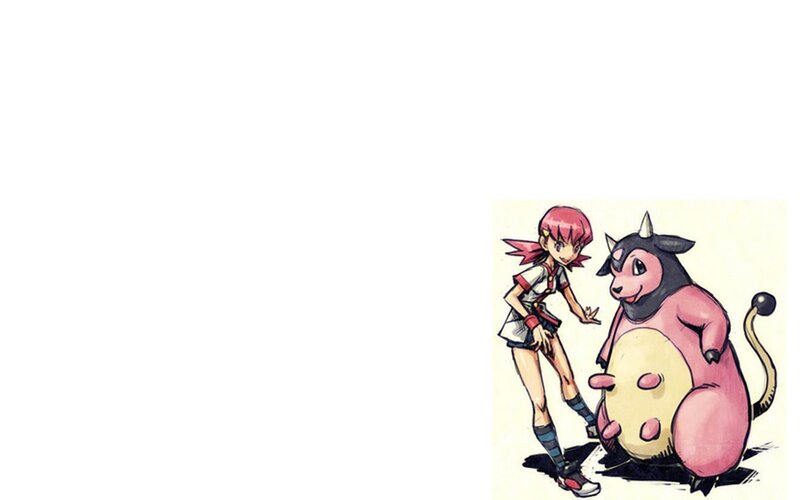girl with pink cow creature